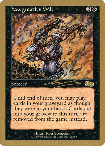Yawgmoth's Will, Magic card WC00 nl171 — World Championship Decks 2000 set