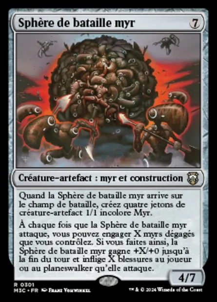 Sphère de bataille myr, carte Magic M3C 301 — extension Modern Horizons 3 Commander