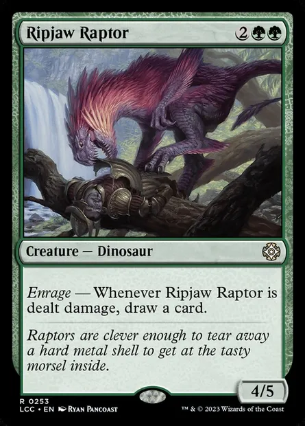 Ripjaw Raptor, Magic card LCC 253 — The Lost Caverns of Ixalan Commander set