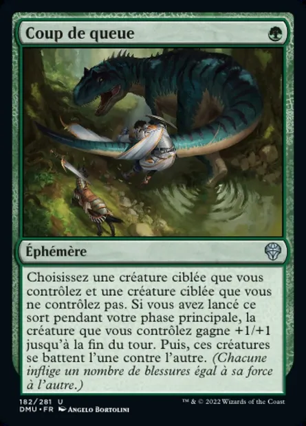 Coup de queue, carte Magic DMU 182 — extension Dominaria Uni