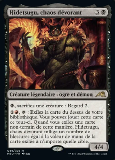 Hidetsugu, chaos dévorant, carte Magic NEO 99 — extension Kamigawa: La Dynastie Néon