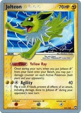 Jolteon ☆ Gold Star, carte Pokémon WCD07 101 — extension World Championship Decks 2007