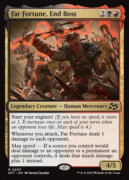 Far Fortune, End Boss, Magic card DFT 203 — Aetherdrift set