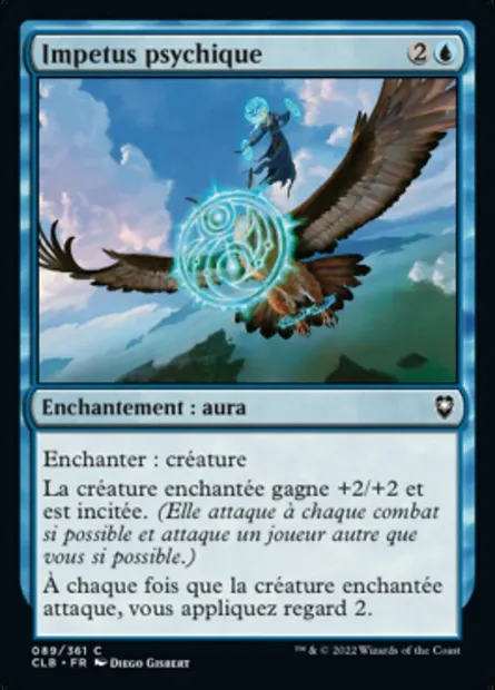Impetus psychique, carte Magic CLB 89 — extension Commander Légendes : la bataille de la Porte de Baldur