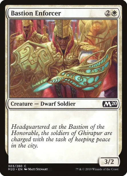 Bastion Enforcer, Magic card M20 303 — Core Set 2020 set