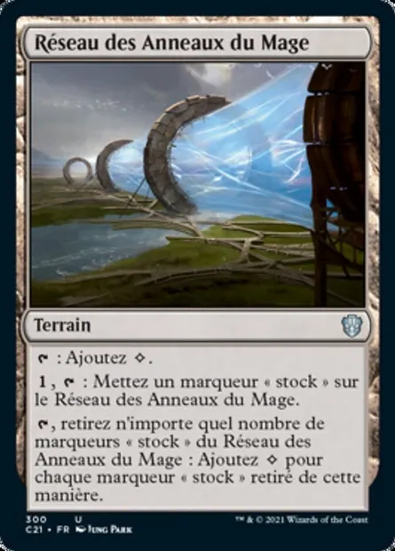 Réseau des Anneaux du Mage, carte Magic C21 300 — extension Commander 2021