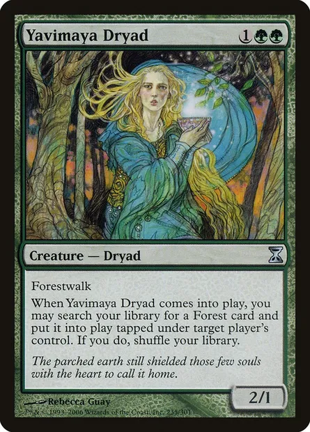 Yavimaya Dryad, Magic card TSP 235 — Time Spiral set