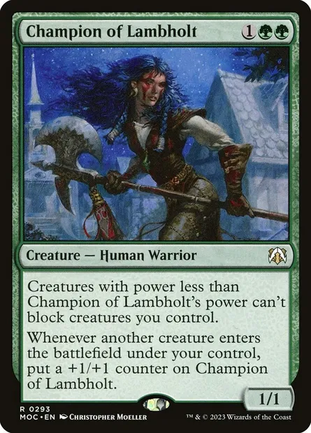 Championne de Lambholt, carte Magic MOC 293 — extension March of the Machine Commander