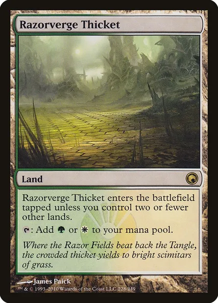Razorverge Thicket, Magic card SOM 228 — Scars of Mirrodin set