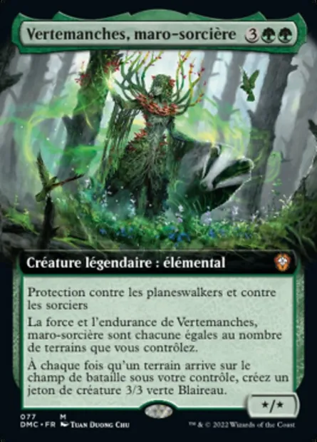 Vertemanches, maro-sorcière, carte Magic DMC 77 — extension Dominaria United Commander