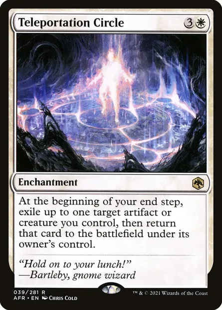 Teleportation Circle, Magic card AFR 39 — Adventures in the Forgotten Realms set