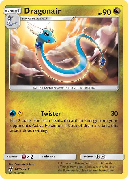 Dragonair, Pokémon card UNM 149 — Unified Minds set