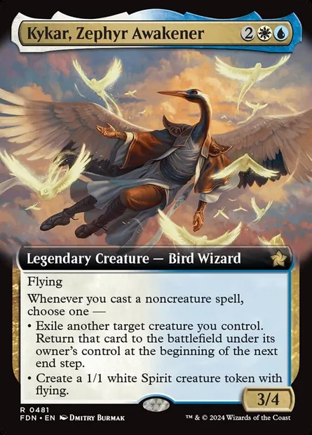 Kykar, Zephyr Awakener, Magic card FDN 481 — Foundations set