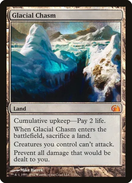 Glacial Chasm, Magic card V12 7 — From the Vault: Realms set