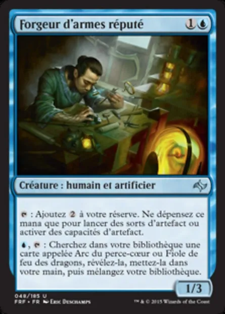 Forgeur d'armes réputé, carte Magic FRF 48 — extension Destin reforgé