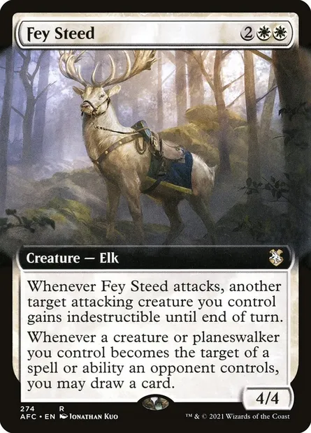 Fey Steed, Magic card AFC 274 — Forgotten Realms Commander set