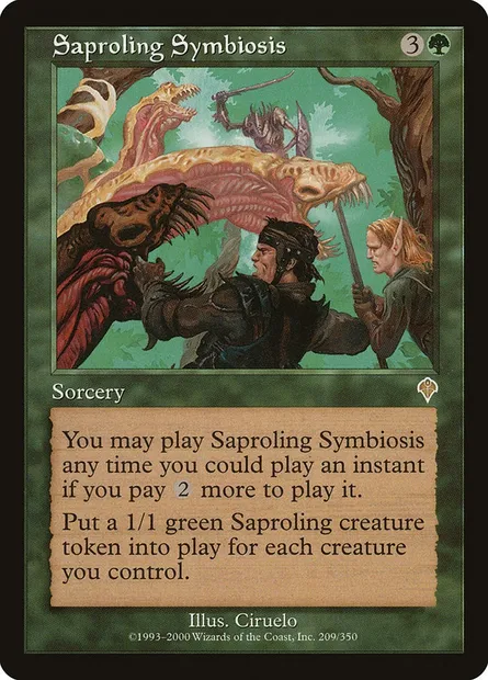 Saproling Symbiosis, Magic card INV 209 — Invasion set
