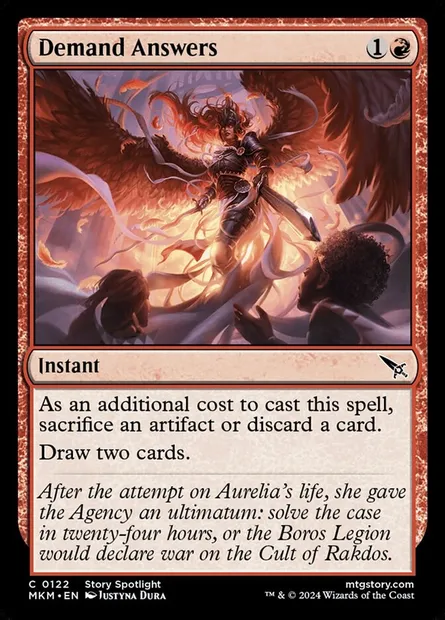 Demand Answers, Magic card MKM 122 — Murders at Karlov Manor set