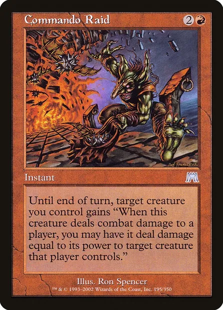 Raid commando, carte Magic ONS 195 — extension Carnage