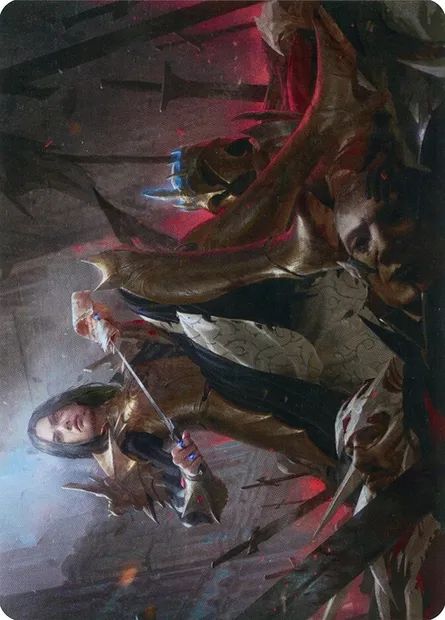 Marchesa, Resolute Monarch // Marchesa, Resolute Monarch, Magic card AMOM 25 — March of the Machine Art Series set