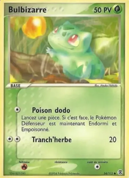 Bulbizarre, carte Pokémon RG 54 — extension EX Rouge Feu & Vert Feuille