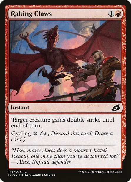 Raking Claws, Magic card IKO 131 — Ikoria: Lair of Behemoths set