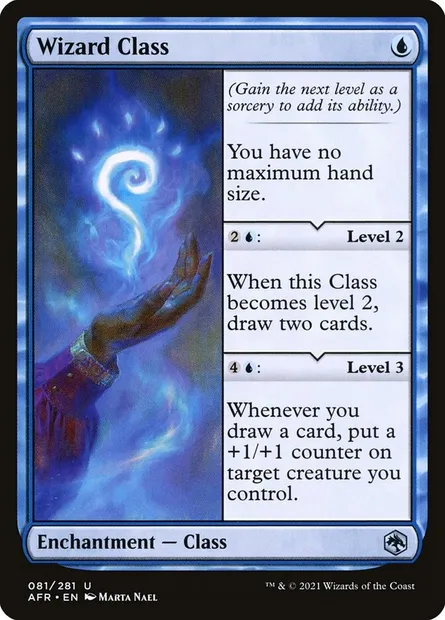 Wizard Class, Magic card AFR 81 — Adventures in the Forgotten Realms set