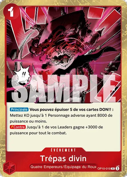 Trépas divin, carte One Piece OP10-019 — extension SANG ROYAL