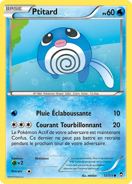 Ptitard, carte Pokémon FFI 15 — extension Poings Furieux