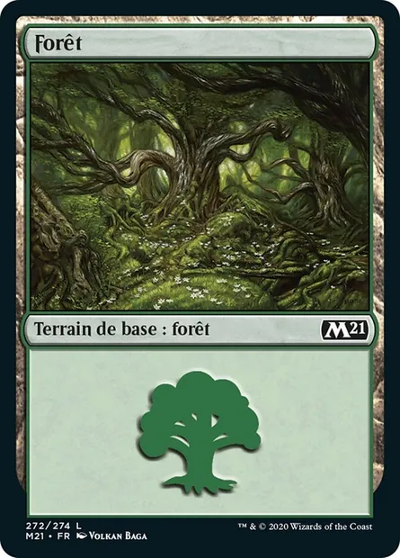 Forêt, carte Magic M21 272 — extension Core Set 2021