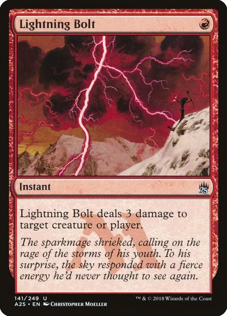 Foudre, carte Magic A25 141 — extension Masters 25
