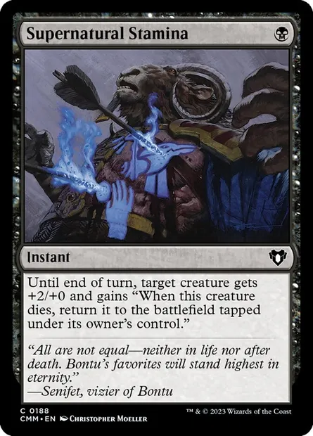Supernatural Stamina, Magic card CMM 188 — Commander Masters set