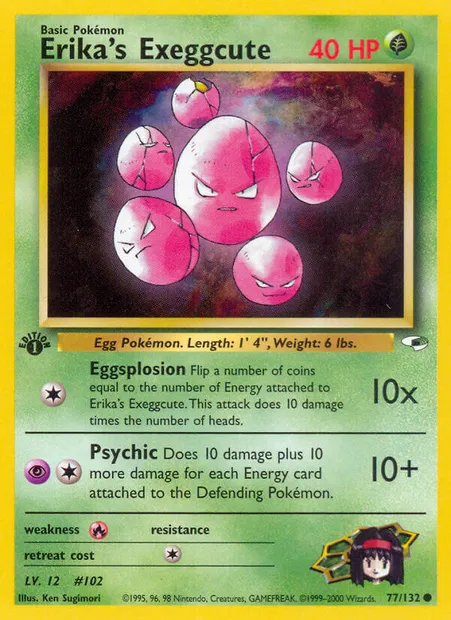 Erika's Exeggcute, carte Pokémon GH 77 — extension Gym Heroes