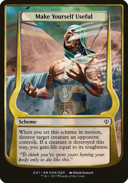 Make Yourself Useful, carte Magic OE01 9★ — extension Archenemy: Nicol Bolas Schemes