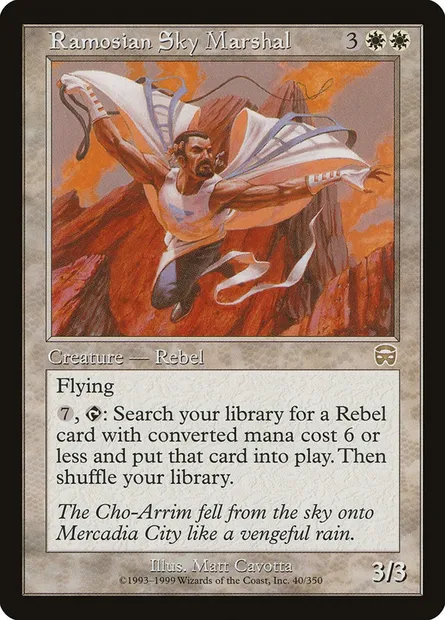 Maréchal céleste ramosien, carte Magic MMQ 40 — extension Masques de Mercadia