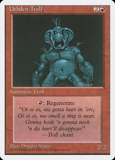 Troll d'Uthden, carte Magic 4ED 228 — extension Quatrième Edition