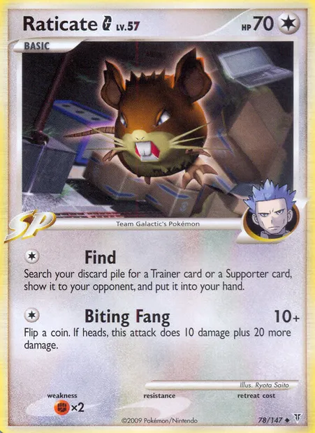 Raticate G, Pokémon card SV 78 — Supreme Victors set