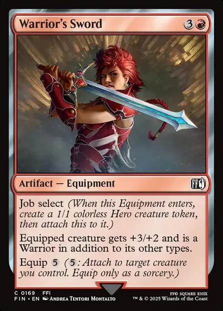 Warrior's Sword, Magic card FIN 169 — Final Fantasy set