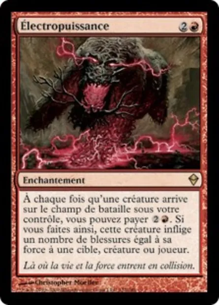 Électropuissance, carte Magic ZEN 122 — extension Zendikar