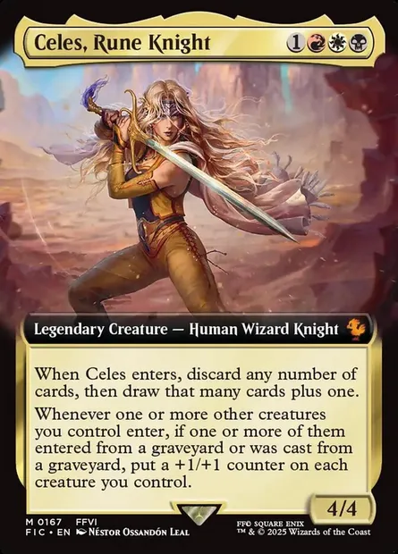 Celes, Rune Knight, Magic card FIC 167 — Final Fantasy Commander set