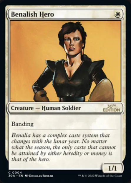 Benalish Hero, Magic card 30A 4 — 30th Anniversary Edition set