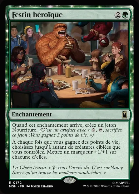 Festin héroïque, carte Magic MSH 172 — extension Marvel Super Heroes