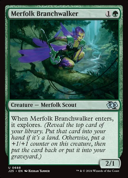 Merfolk Branchwalker, Magic card J25 688 — Foundations Jumpstart set