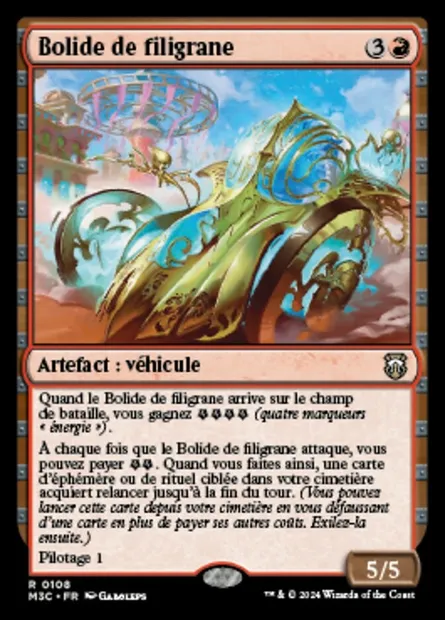 Bolide de filigrane, carte Magic M3C 108 — extension Modern Horizons 3 Commander