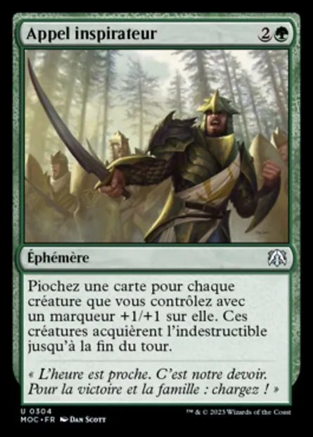 Appel inspirateur, carte Magic MOC 304 — extension March of the Machine Commander