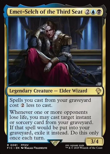 Emet-Selch of the Third Seat, Magic card FIC 81 — Final Fantasy Commander set