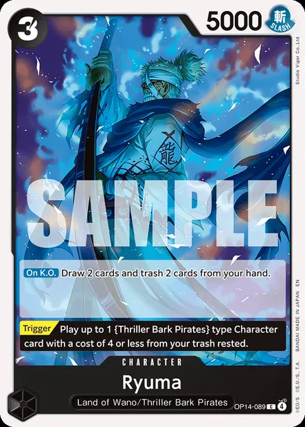 Ryuma, One Piece card OP14-089 — THE AZURE SEA’S SEVEN set