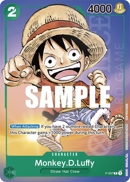 Monkey D. Luffy, carte One Piece P-037 — extension Carte promo