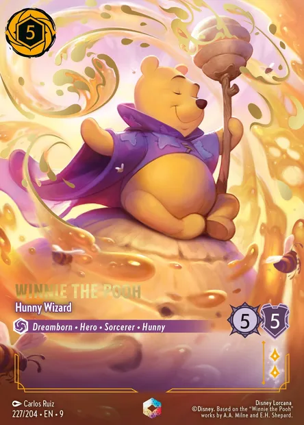 Winnie the Pooh - Hunny Wizard, Disney Lorcana card CH9-227 — Fabled set