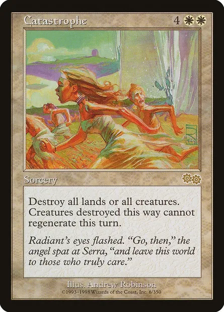 Catastrophe, carte Magic USG 6 — extension Epopée d'Urza
